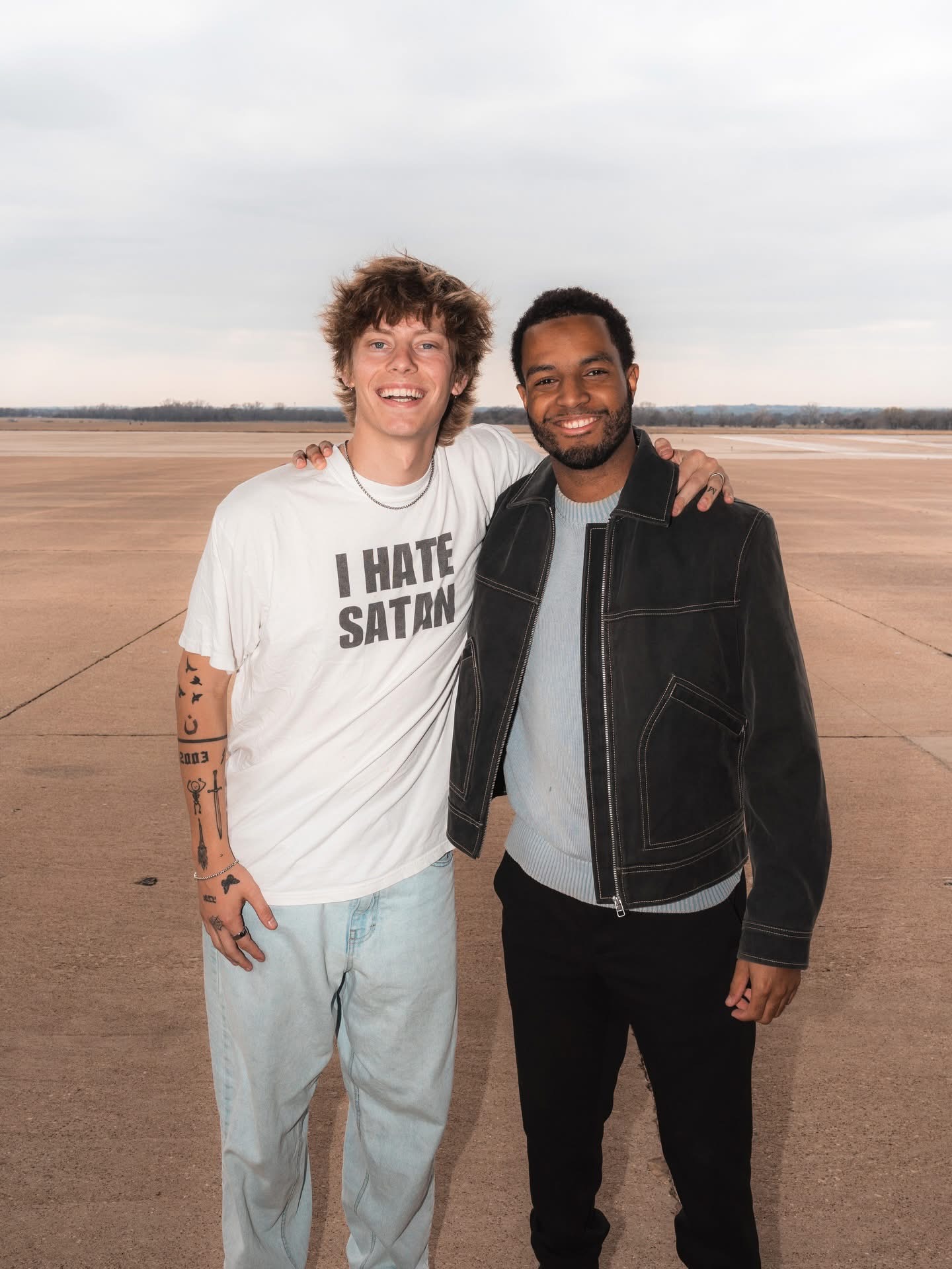 Davon with Bryce Crawford on the tarmac